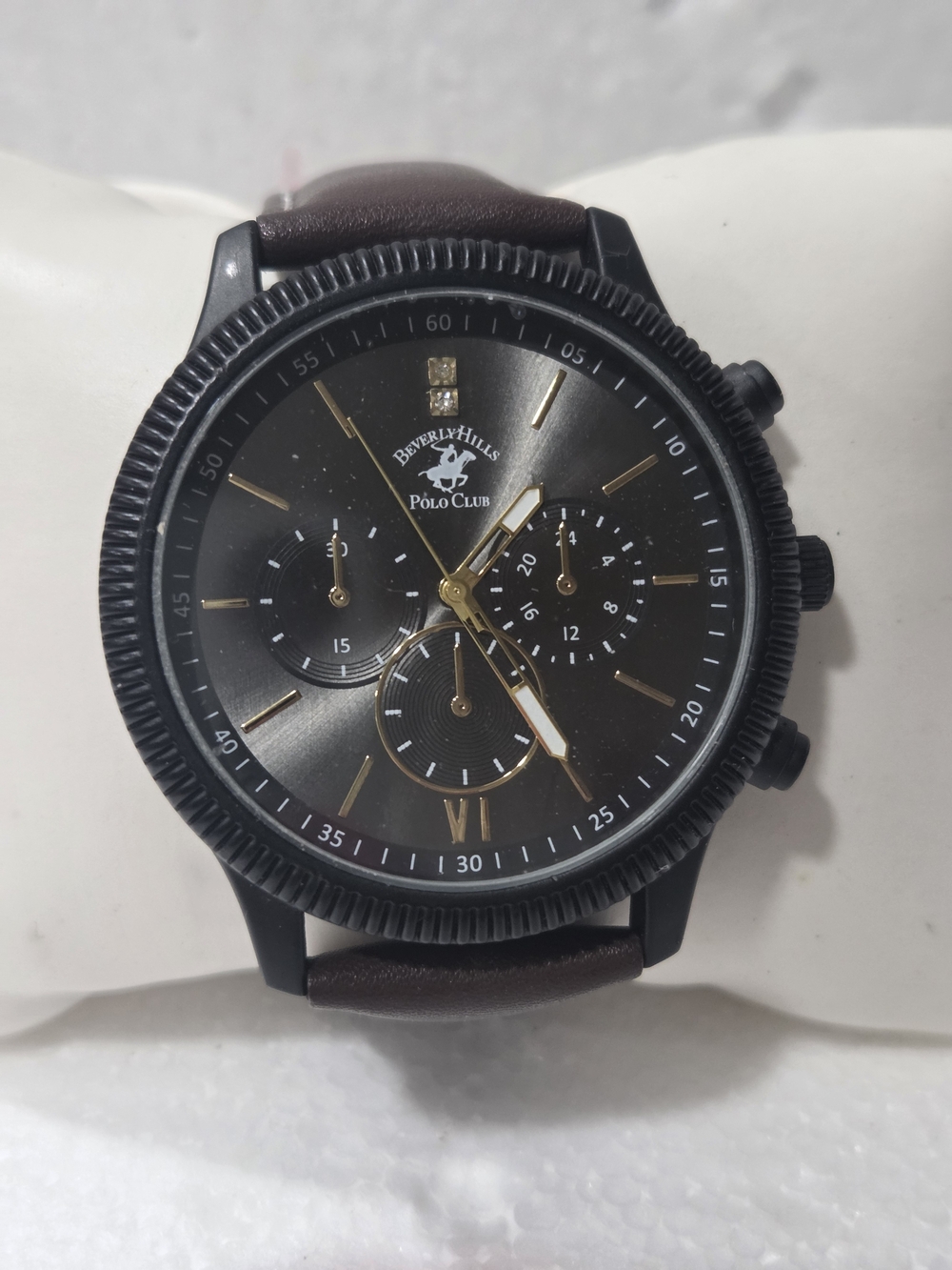 Beverly Hills Polo Club Black & Brown Chronograph Watch